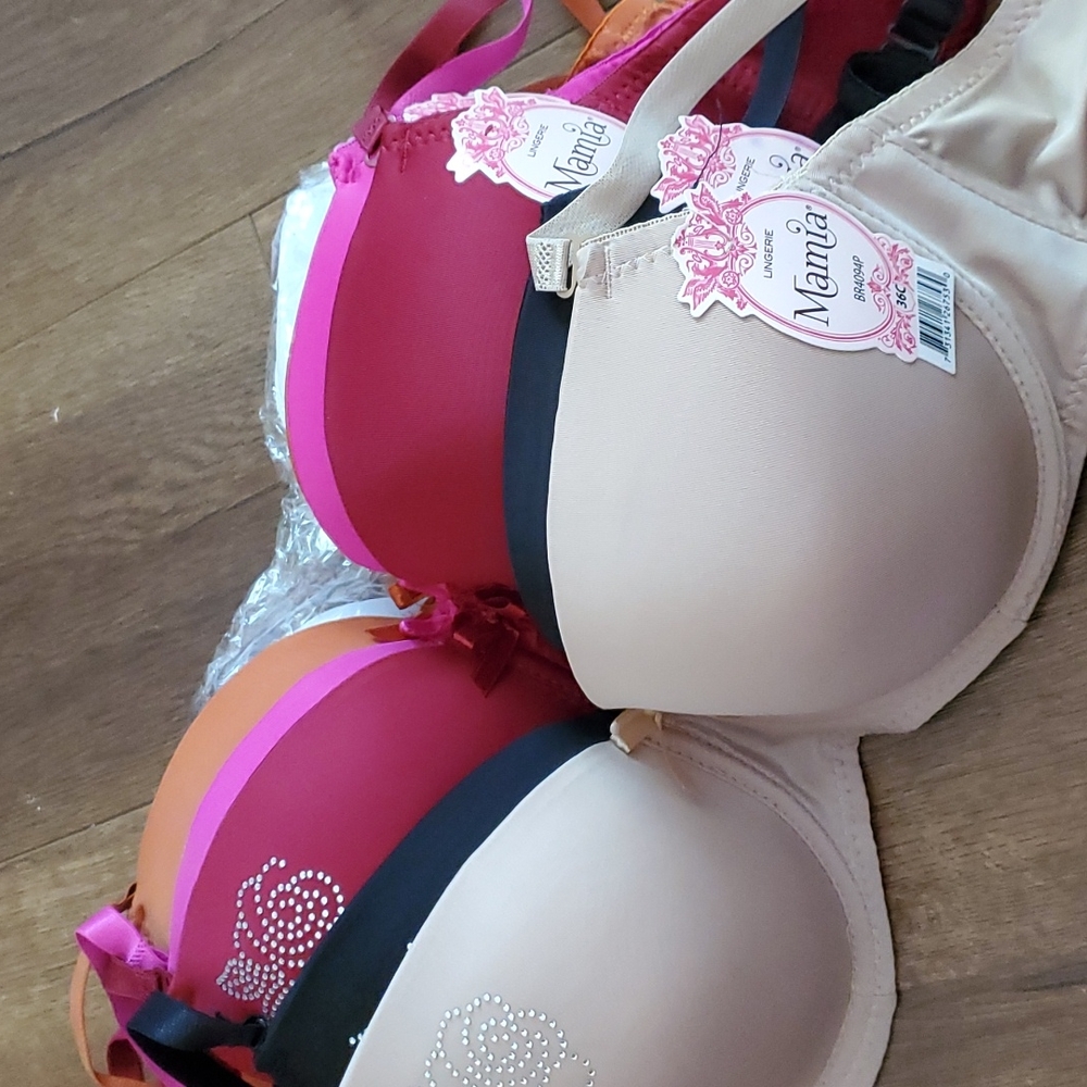 6 new bras mamia  size 36C